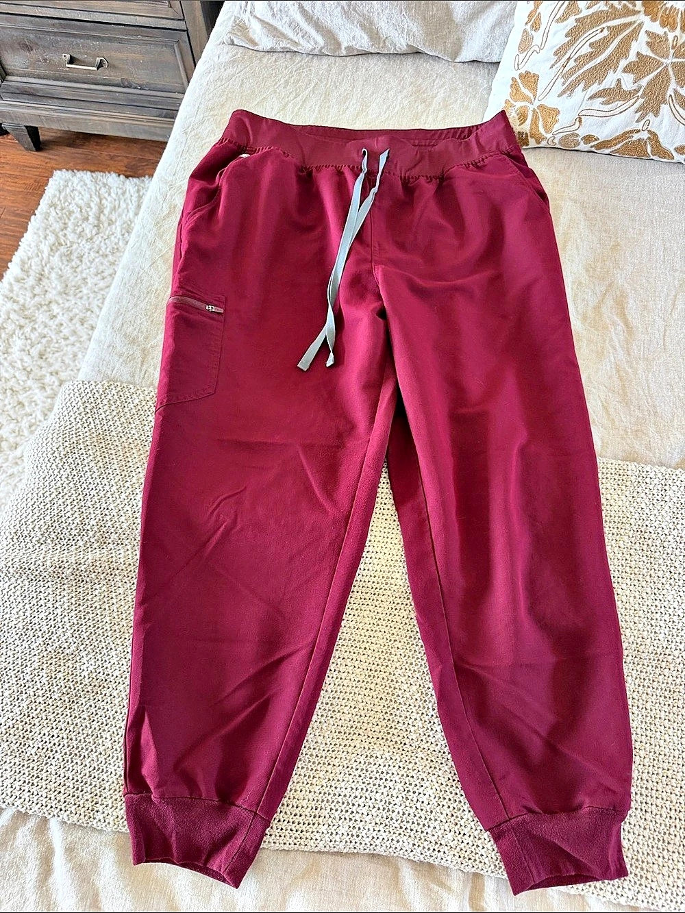 FIGS Zamora Jogger Scrub Pants Burgundy 3XL- very good condition